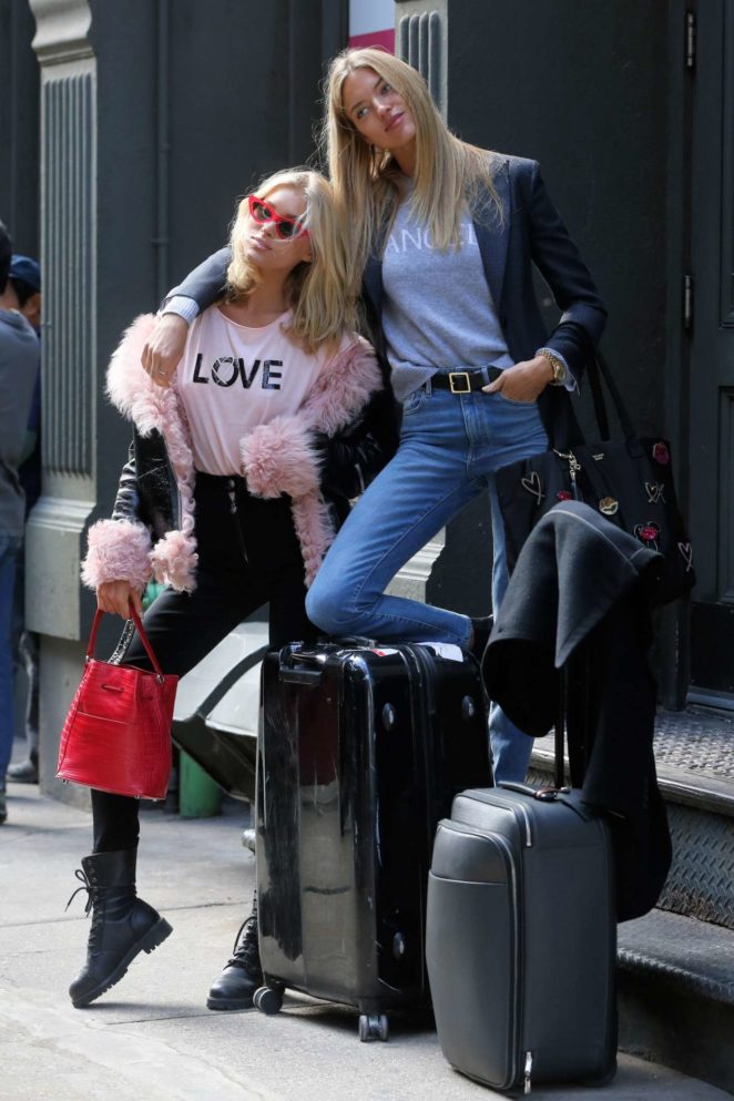Martha Hunt and Elsa Hosk - Out in NYC